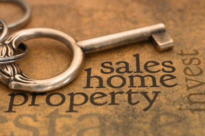 Key with sales home property text