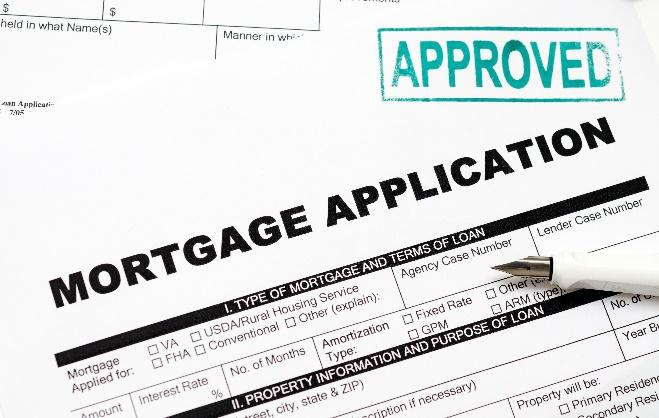 Mortgage application closeup